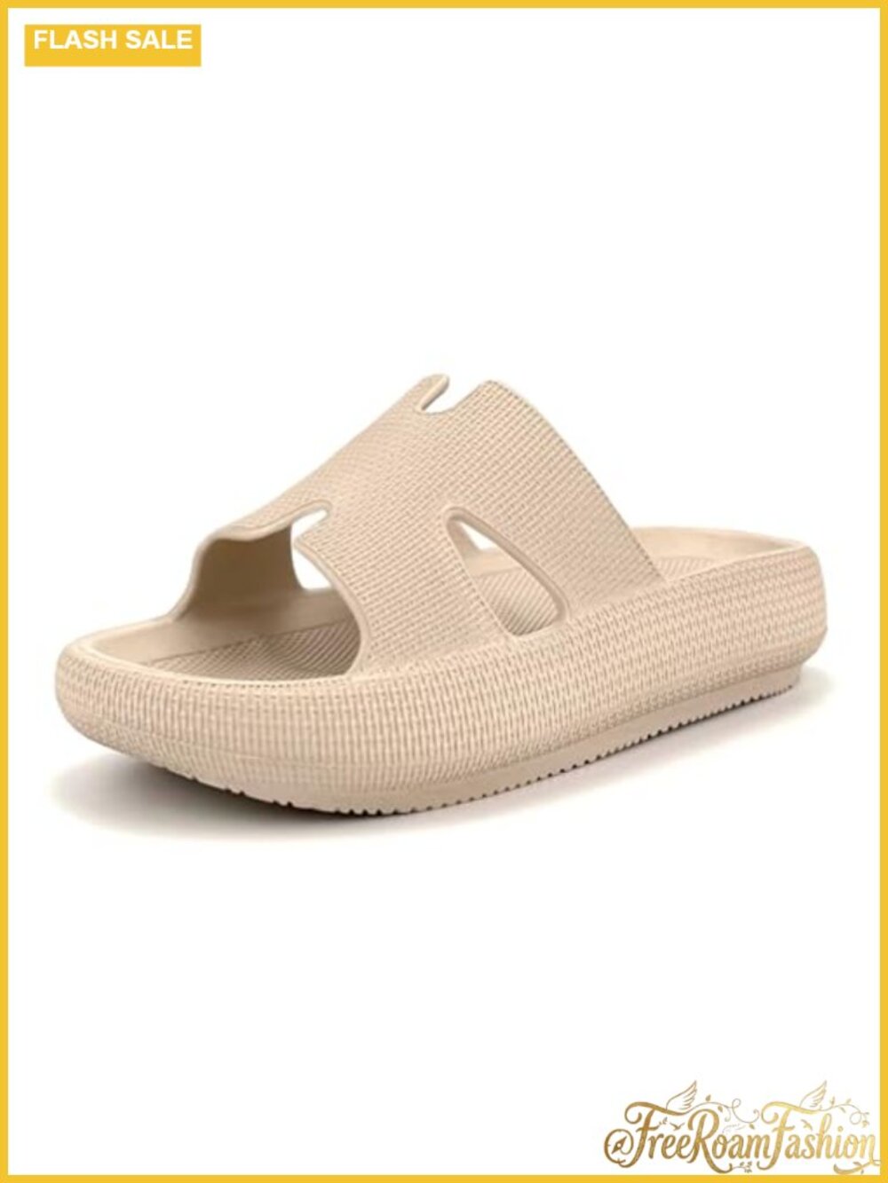 Women's Cloud Recovery Slides H-Strap Platform Memory Foam EVA Non-Slip